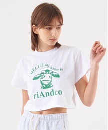 riAndco（リアンドコ）の「【riandco 】[W] ハロー Tシャツ ホワイト / [W] Hello Tee White（Tシャツ/カットソー）」