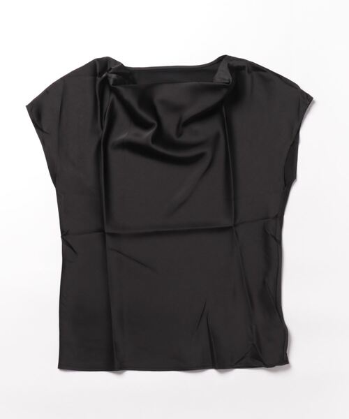 BLANC FICELLE（ブランフィセル）の「サテン　ドレープ　フレンチ　Tシャツ（Tシャツ/カットソー・レディース・ピンク/グリーン/アイボリー/ブラック・L/XL）」の10枚目の写真