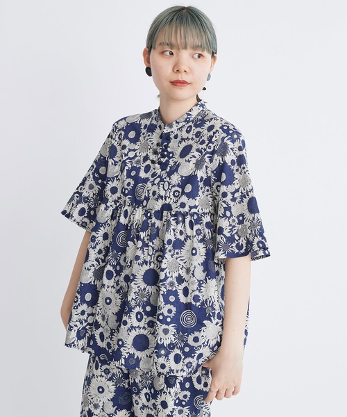 I am I in fact...（アイアムアイインファクト）の「●LIBERTY stand collar blouse（シャツ/ブラウス・レディース・ブルー/ピンク・FREE）」の18枚目の写真