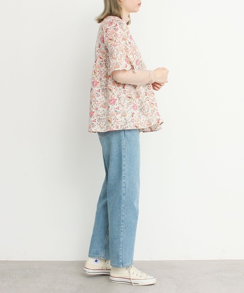 I am I in fact...（アイアムアイインファクト）の「●LIBERTY stand collar blouse（シャツ/ブラウス・レディース・ブルー/ピンク・FREE）」の8枚目の写真