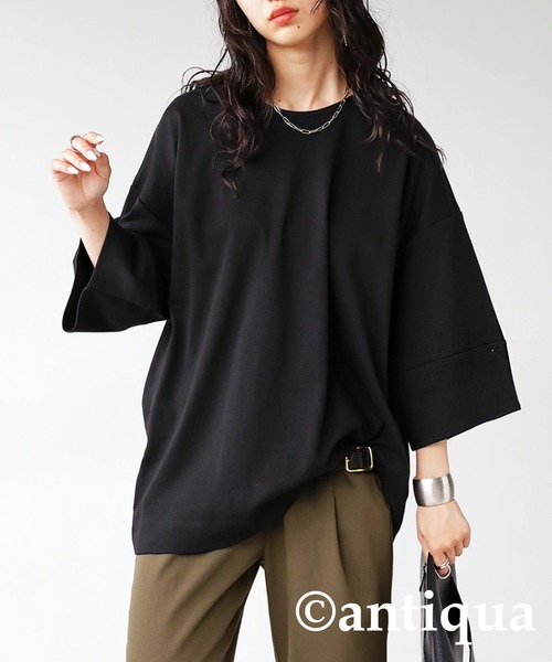 antiqua(アンティカ)の「立体7分丈ランタンスリーブカットソー(Tシャツ/カットソー・レディース・ブラック/ホワイト・FREE)」の15枚目の写真