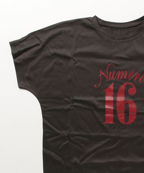 AnnaNicola 撥水加工 ナンバープリントTシャツ 汗ジミ防止（T