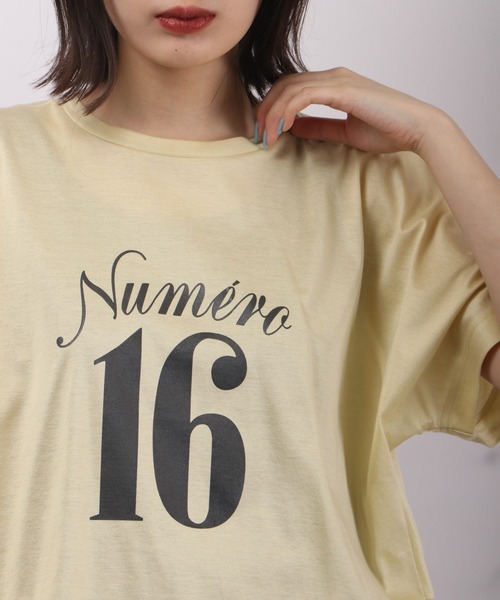 Anna Nicola(アンナニコラ)の「Anna Nicola 撥水加工 ナンバープリントTシャツ 汗ジミ防止(Tシャツ/カットソー・レディース・レモンイエロー/ラベンダー/オフホワイト/ダークグレー・38)」の17枚目の写真