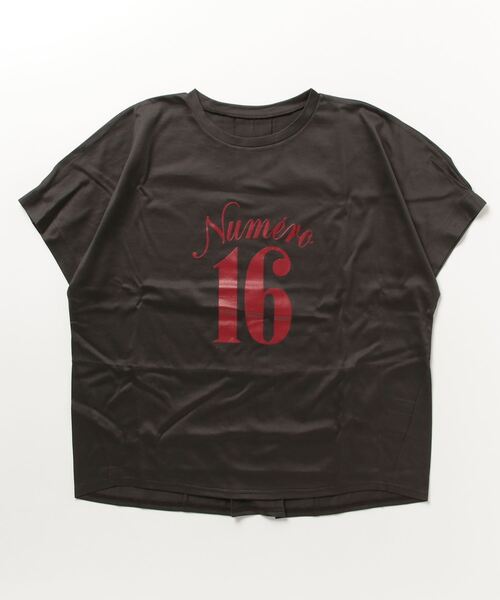 AnnaNicola 撥水加工 ナンバープリントTシャツ 汗ジミ防止（T