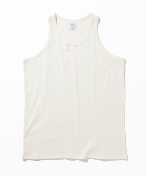 coen(コーエン)の「テレコタンクトップ(タンクトップ・メンズ・ホワイト/ダークブラウン/ダークグレー・S/M/L)」の2枚目の写真