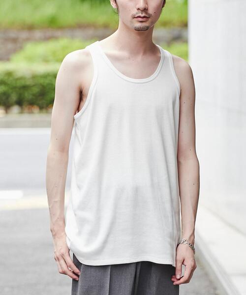coen(コーエン)の「テレコタンクトップ(タンクトップ・メンズ・ホワイト/ダークブラウン/ダークグレー・S/M/L)」の10枚目の写真