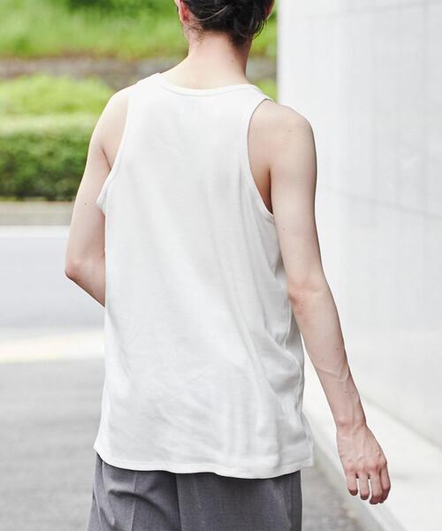 coen(コーエン)の「テレコタンクトップ(タンクトップ・メンズ・ホワイト/ダークブラウン/ダークグレー・S/M/L)」の12枚目の写真