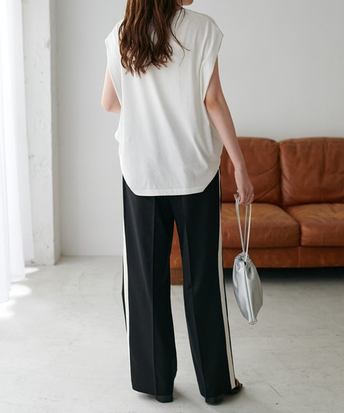 DISCOAT（ディスコート）の「タックサイドラインパンツ（その他パンツ・レディース・ブラック/グレー・FREE）」の6枚目の写真