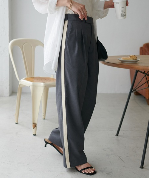 DISCOAT（ディスコート）の「タックサイドラインパンツ（その他パンツ・レディース・ブラック/グレー・FREE）」の21枚目の写真