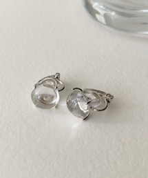 【ECRu.】morning dew earring/クリア イヤリング
