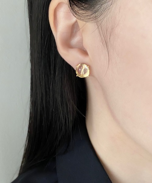 tone（トーン）の「【ECRu.】morning dew earring/クリア イヤリング（イヤリング・レディース・シルバー/ゴールド・FREE）」の3枚目の写真