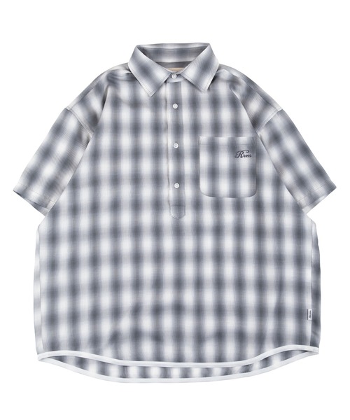 #Re:room（リルーム）の「Rrmプルオーバーチェックシャツ（シャツ/ブラウス・メンズ・レッド/ブルー・S-M/M-L）」の8枚目の写真