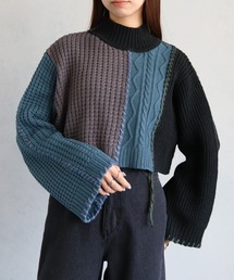 Avvenente（アベネンテ）の「【cheriella】WEB限定パッチワークハンドステッチニット（ニット/セーター）」