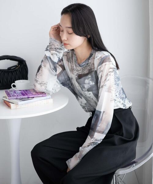 WEGO（ウィゴー）の「WEGO/プリントシアーロンT（Tシャツ/カットソー・レディース・その他4/その他6/その他1/その他2/その他3/その他5/その他7・FREE）」の3枚目の写真