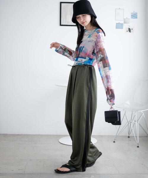 WEGO（ウィゴー）の「WEGO/プリントシアーロンT（Tシャツ/カットソー・レディース・その他4/その他6/その他1/その他2/その他3/その他5/その他7・FREE）」の18枚目の写真