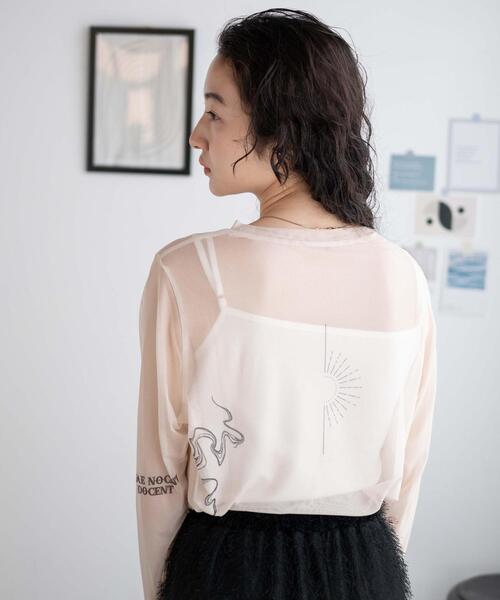 WEGO（ウィゴー）の「WEGO/プリントシアーロンT（Tシャツ/カットソー・レディース・その他4/その他6/その他1/その他2/その他3/その他5/その他7・FREE）」の8枚目の写真