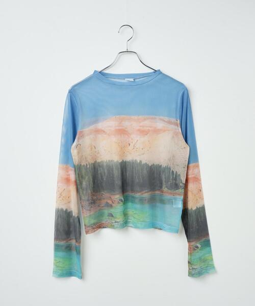 WEGO（ウィゴー）の「WEGO/プリントシアーロンT（Tシャツ/カットソー・レディース・その他4/その他6/その他1/その他2/その他3/その他5/その他7・FREE）」の10枚目の写真