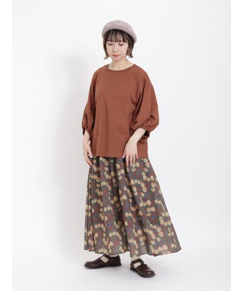 Samansa Mos2（サマンサ モスモス）の「木の実柄ギャザースカート