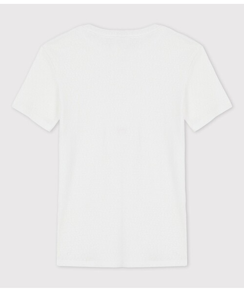 PETIT BATEAU（プチバトー）の「針抜き半袖Ｔシャツ（Tシャツ/カットソー・レディース・ブラウン/ホワイト・SMALL/X-SMALL/XX-SMALL/MEDIUM/X-LARGE）」の3枚目の写真
