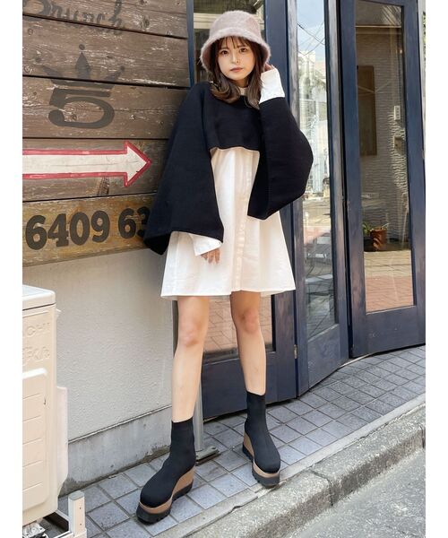 MURUA（ムルーア）の「ファーバケットハット（ハット・レディース・モカ/ブラック/グレー/アイボリー・FREE）」の11枚目の写真