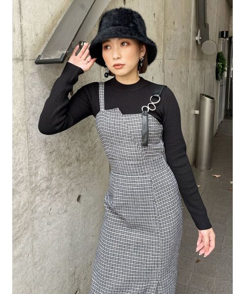 MURUA（ムルーア）の「ファーバケットハット（ハット・レディース・モカ/ブラック/グレー/アイボリー・FREE）」の5枚目の写真