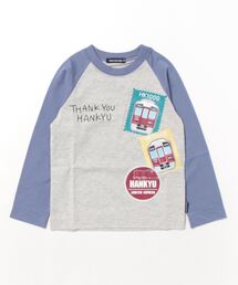Moujonjon（ムージョンジョン）の「阪急電車切手プリント長袖Tシャツ（Tシャツ/カットソー・キッズ）」