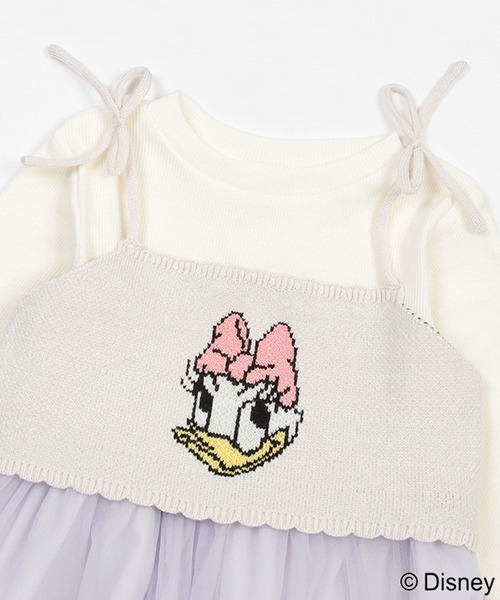 petit main（プティマイン）の「【Disney】ニットビスチェ長Tセット（Tシャツ/カットソー・キッズ・ブラック/ラベンダー/アイボリー・130cm/120cm/110cm/80ｃｍ/90cm/100cm）」の6枚目の写真