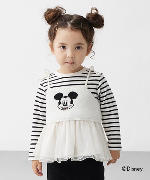 petit main（プティマイン）の「【Disney】ニットビスチェ長Tセット（Tシャツ/カットソー・キッズ・ブラック/ラベンダー/アイボリー・130cm/120cm/110cm/80ｃｍ/90cm/100cm）」の22枚目の写真