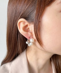 パールアクセントリングピアス