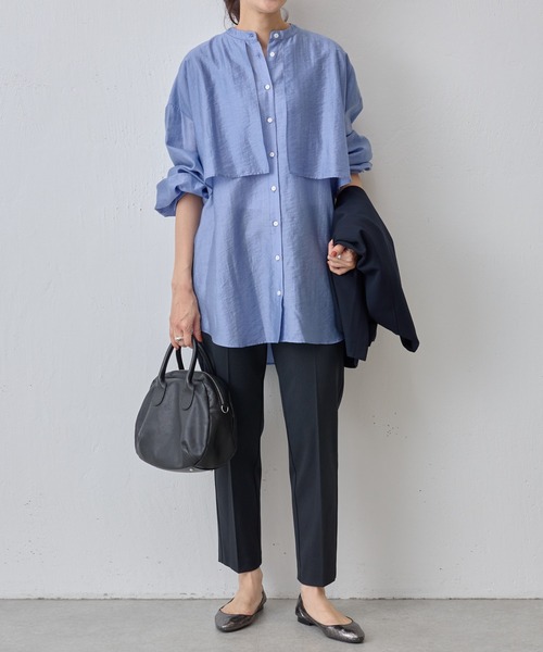 BEARDSLEY（ビアズリー）の「《LIVETART》 テーパードスリムパンツ（スラックス・レディース・ネイビー/ブラック・1/2）」の13枚目の写真