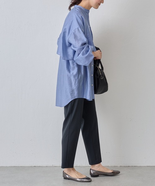 BEARDSLEY（ビアズリー）の「《LIVETART》 テーパードスリムパンツ（スラックス・レディース・ネイビー/ブラック・1/2）」の14枚目の写真