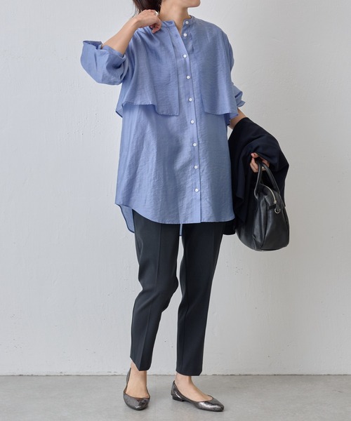 BEARDSLEY（ビアズリー）の「《LIVETART》 テーパードスリムパンツ（スラックス・レディース・ネイビー/ブラック・1/2）」の15枚目の写真