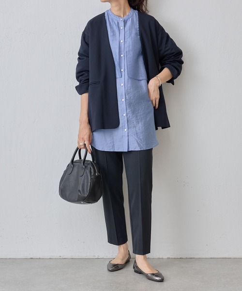 BEARDSLEY（ビアズリー）の「《LIVETART》 テーパードスリムパンツ（スラックス・レディース・ネイビー/ブラック・1/2）」の17枚目の写真