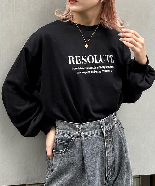 INGNI(イング)の「シンプルロゴロングTシャツ(Tシャツ/カットソー・レディース・オフホワイト/ブラック・M)」の8枚目の写真