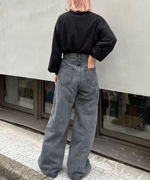 INGNI(イング)の「シンプルロゴロングTシャツ(Tシャツ/カットソー・レディース・オフホワイト/ブラック・M)」の12枚目の写真