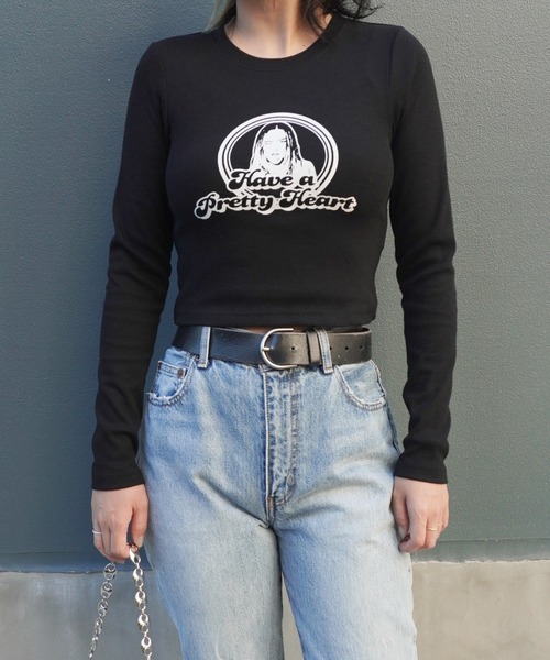 ARCHIVER(アーカイバ)の「【Bz】サークルgirlリブチビロンT/プリント長袖Tシャツ(RZ)(Tシャツ/カットソー・レディース・モカ/ブラック/オフホワイト/ベージュ/ベージュ系その他/ブラック系その他/アイボリー/カーキ・FREE)」の20枚目の写真