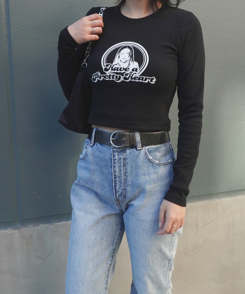 ARCHIVER(アーカイバ)の「【Bz】サークルgirlリブチビロンT/プリント長袖Tシャツ(RZ)(Tシャツ/カットソー・レディース・モカ/ブラック/オフホワイト/ベージュ/ベージュ系その他/ブラック系その他/アイボリー/カーキ・FREE)」の22枚目の写真