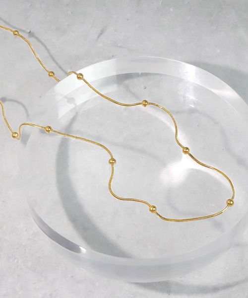 blackdia ocean（ブラックダイヤオーシャン）の「blackdia ocean ポイントボールスネークチェーンネックレス（ネックレス・レディース・ゴールド/シルバー/ピンクゴールド・FREE）」の13枚目の写真