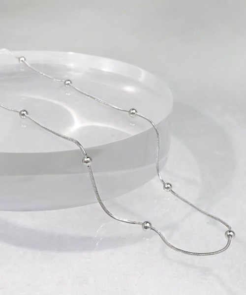 blackdia ocean（ブラックダイヤオーシャン）の「blackdia ocean ポイントボールスネークチェーンネックレス（ネックレス・レディース・ゴールド/シルバー/ピンクゴールド・FREE）」の12枚目の写真