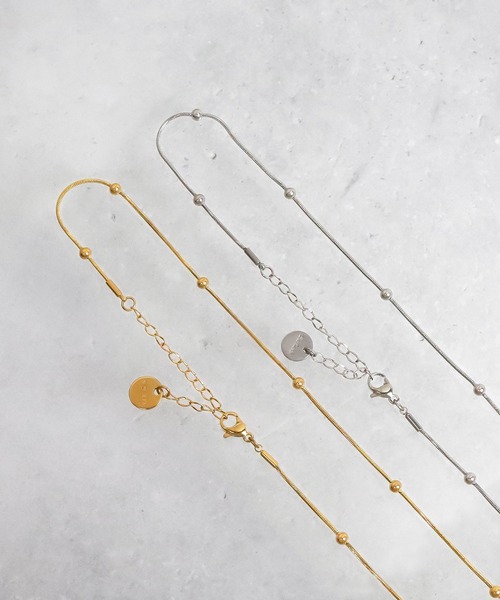 blackdia ocean（ブラックダイヤオーシャン）の「blackdia ocean ポイントボールスネークチェーンネックレス（ネックレス・レディース・ゴールド/シルバー/ピンクゴールド・FREE）」の15枚目の写真