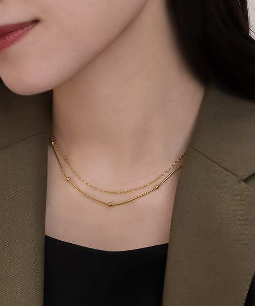 blackdia ocean（ブラックダイヤオーシャン）の「blackdia ocean ポイントボールスネークチェーンネックレス（ネックレス・レディース・ゴールド/シルバー/ピンクゴールド・FREE）」の16枚目の写真