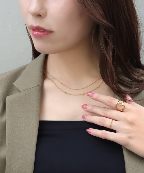 blackdia ocean（ブラックダイヤオーシャン）の「blackdia ocean ポイントボールスネークチェーンネックレス（ネックレス・レディース・ゴールド/シルバー/ピンクゴールド・FREE）」の18枚目の写真