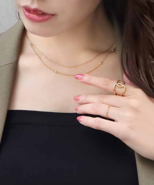 blackdia ocean（ブラックダイヤオーシャン）の「blackdia ocean ポイントボールスネークチェーンネックレス（ネックレス・レディース・ゴールド/シルバー/ピンクゴールド・FREE）」の22枚目の写真