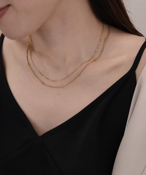 blackdia ocean（ブラックダイヤオーシャン）の「blackdia ocean ポイントボールスネークチェーンネックレス（ネックレス・レディース・ゴールド/シルバー/ピンクゴールド・FREE）」の19枚目の写真