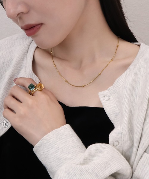 blackdia ocean(ブラックダイヤオーシャン)の「blackdia ocean ポイントボールスネークチェーンネックレス(ネックレス・レディース・ゴールド/シルバー/ピンクゴールド・FREE)」の21枚目の写真