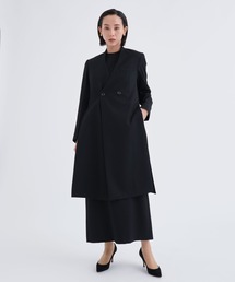 【TARO HORIUCHI/タロウホリウチ】Collar Less Hidden Pocket Coat/カラーレスヒドゥンポケットコート