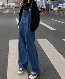 ルーズシルエットデニムオーバーオール