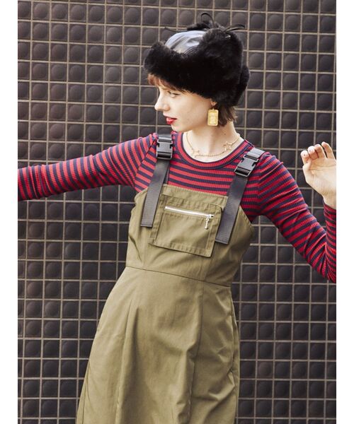 jouetie(ジュエティ)の「フライトファーキャップ(キャップ・レディース・カーキ/ブラック・FREE)」の12枚目の写真