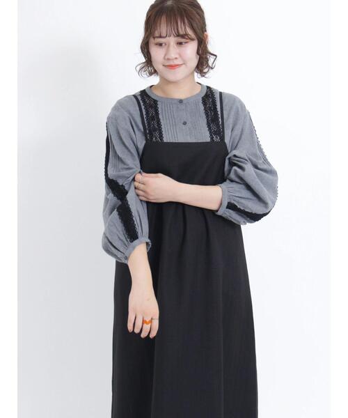 Samansa Mos2（サマンサ モスモス）の「【UVカット加工】繊細な大人のレースブラウス（シャツ/ブラウス・レディース・パープル/キナリ/グレー・F）」の4枚目の写真