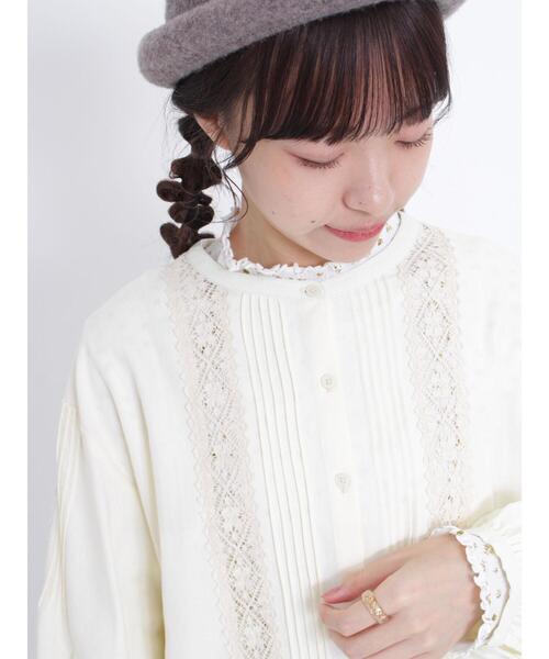 Samansa Mos2（サマンサ モスモス）の「【UVカット加工】繊細な大人のレースブラウス（シャツ/ブラウス・レディース・パープル/キナリ/グレー・F）」の5枚目の写真